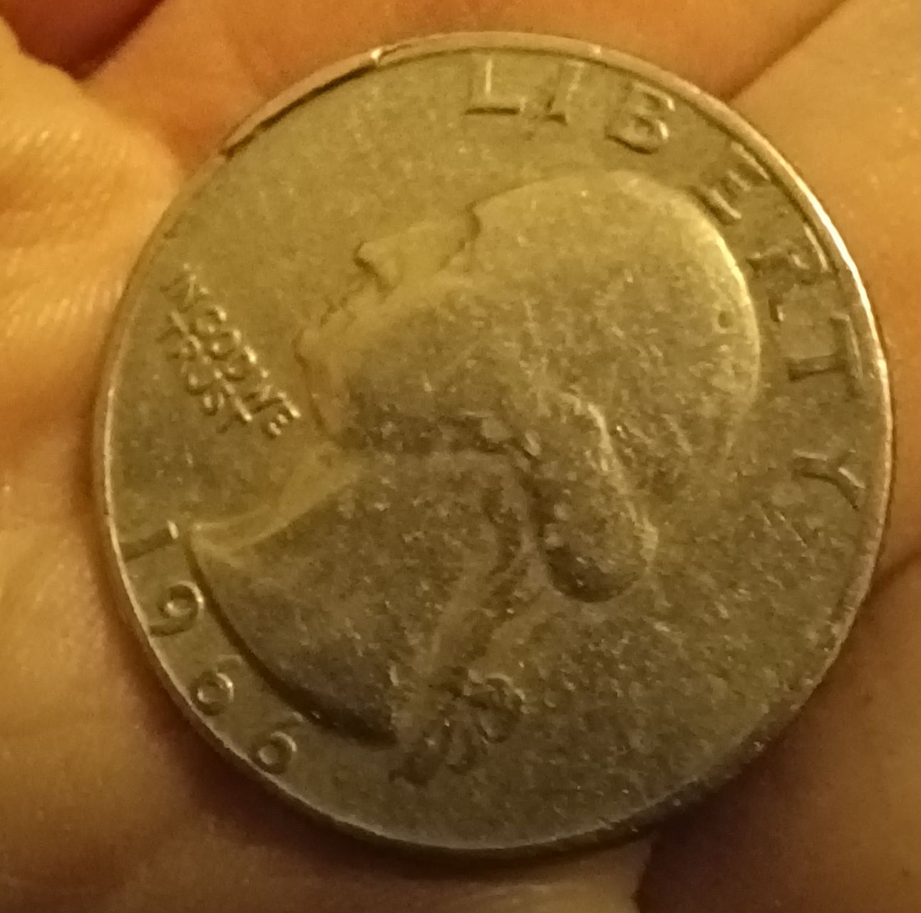 1966-Quarter-With-Raised-Spot-On-Rim.